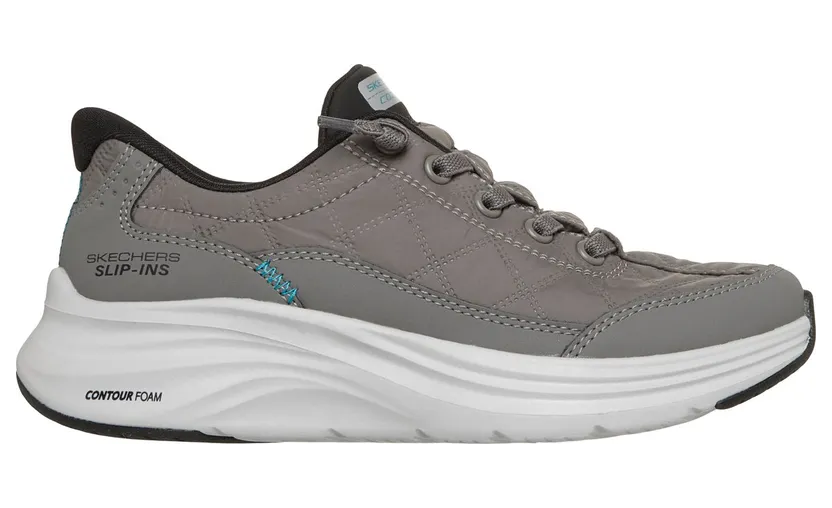 Skechers Slip-ins: Contour Foam – Cozy Fit Houtskool/Zwart