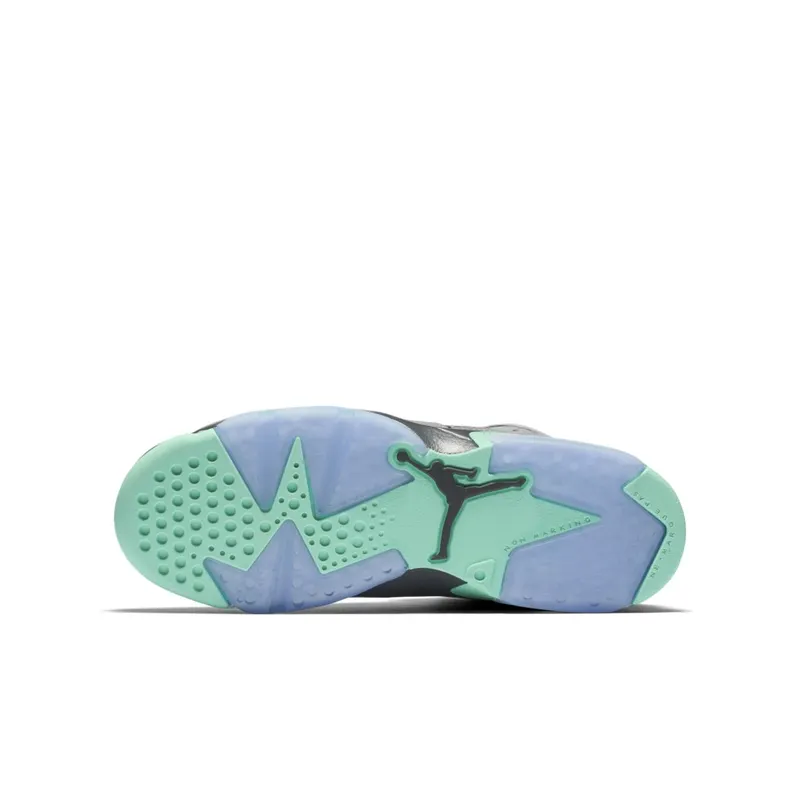 Jordan 6 Retro Green Glow (GS) Cement Grey/Green Glow-Dark Grey-Gorge Green (543390-005)