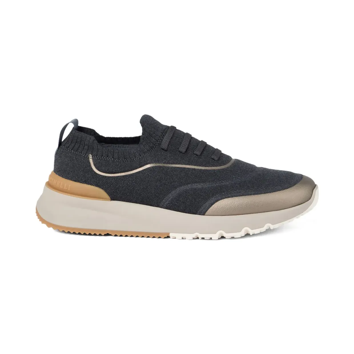 Brunello Cucinelli Slip-On-Sneakers in Strickoptik “Black” (MZUAUFO340CDG04)