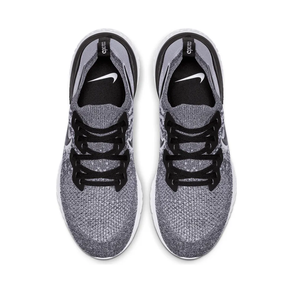 Nike Epic React Flyknit 2 White White Pure Platinum Black (BQ8928-101)