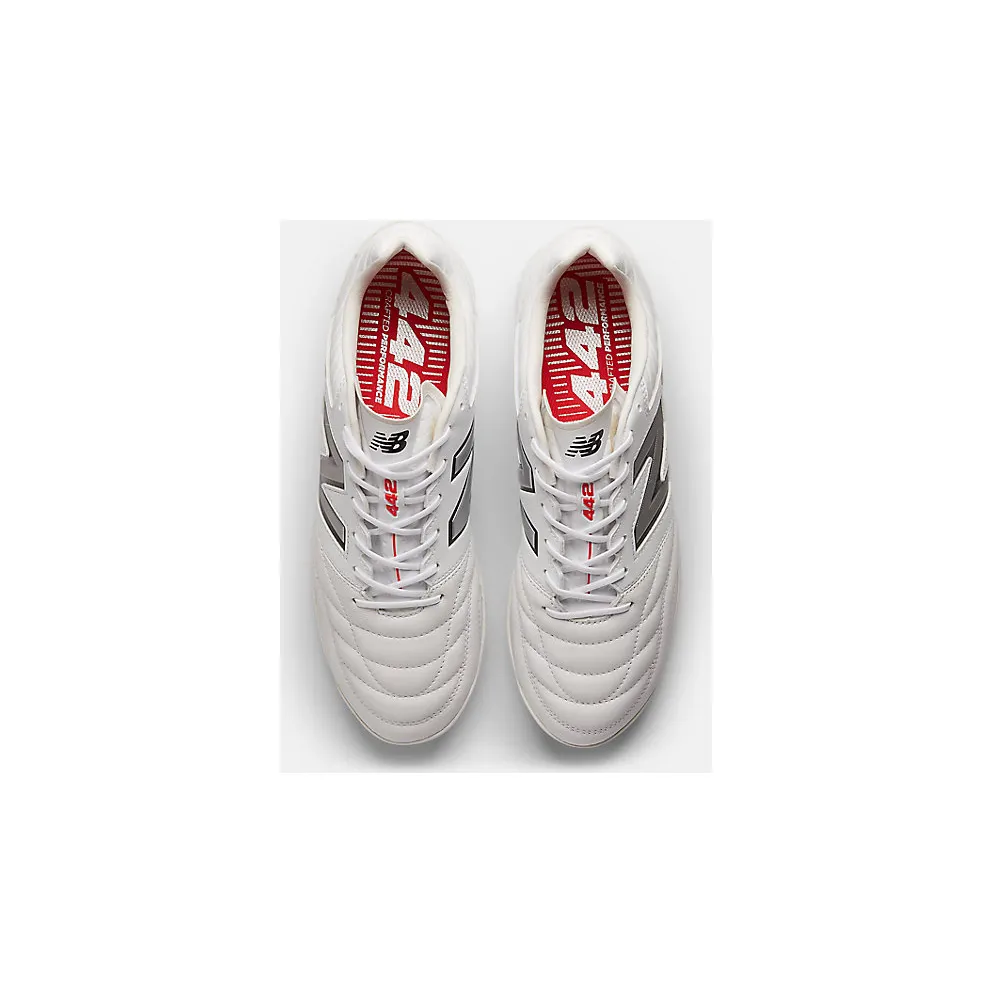 New Balance 442 Pro TF v2 White Black Team Red (MS41TWT2)