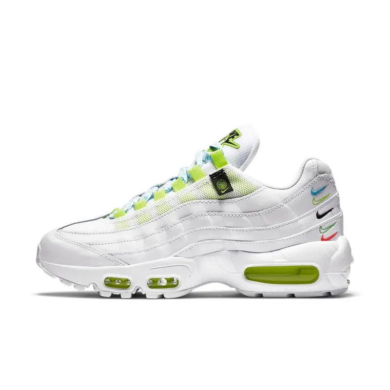 Nike Air Max 95 Worldwide White White/White-Volt-Blue Fury (CV9030-100)