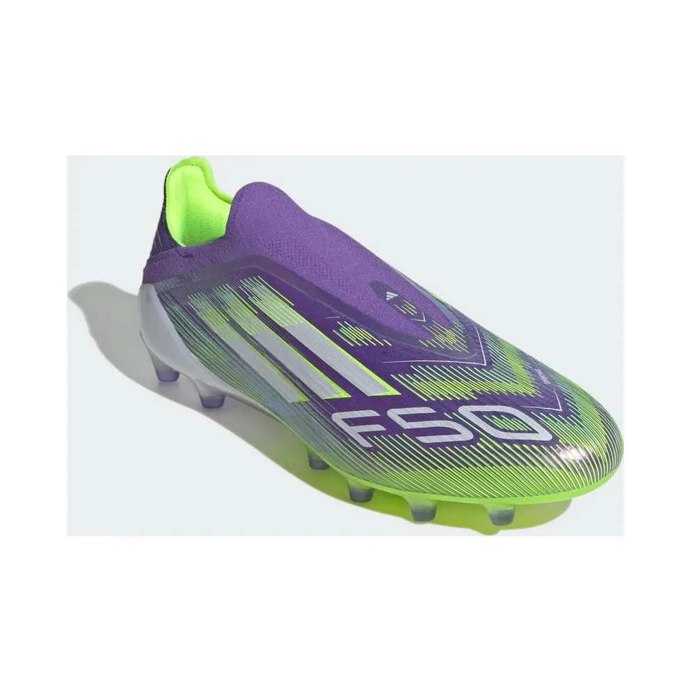 adidas F50 Elite Laceless Artificial Grass Boots “Purple Rush / Cloud White / Lucid Lemon” (JR5364)