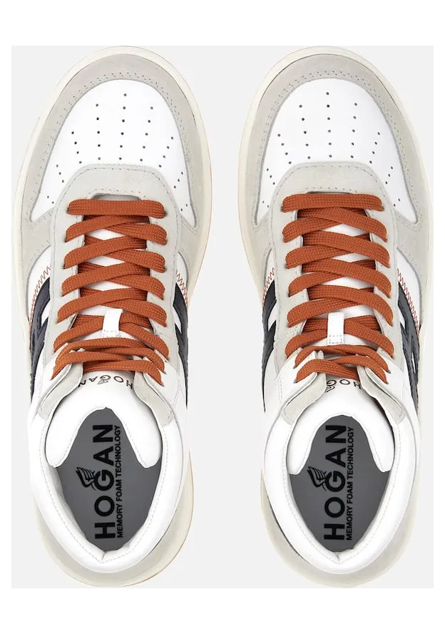 Sneakers Hogan H630 High Top White Grey Blue (HXM6300EU40ODZ736M) (3)