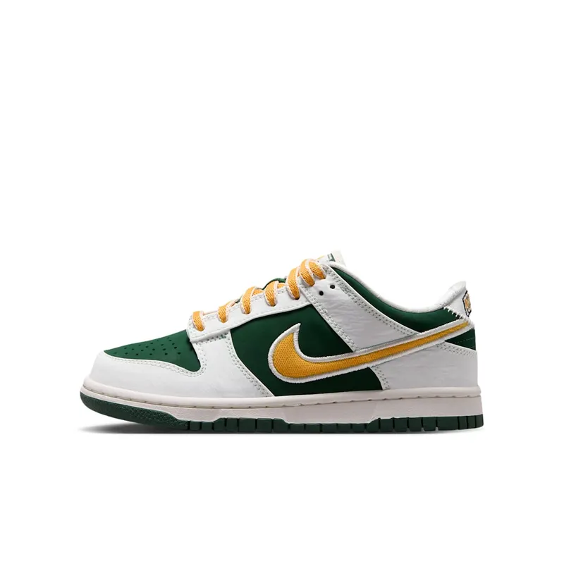 Nike Dunk Low LV8 GS “Sail / Fir / University Red / University Gold” (IV5971-100)