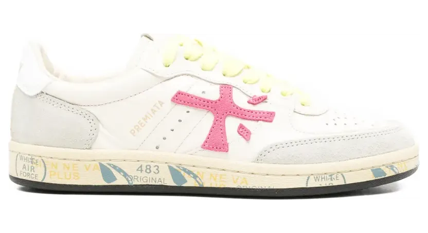 Premiata BSKTCLAD sneakers met applicatie – Beige (BSKTCLAD8283)