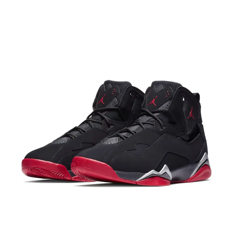 Jordan True Flight Black/Gym Red-Metallic Silver (342964-001)