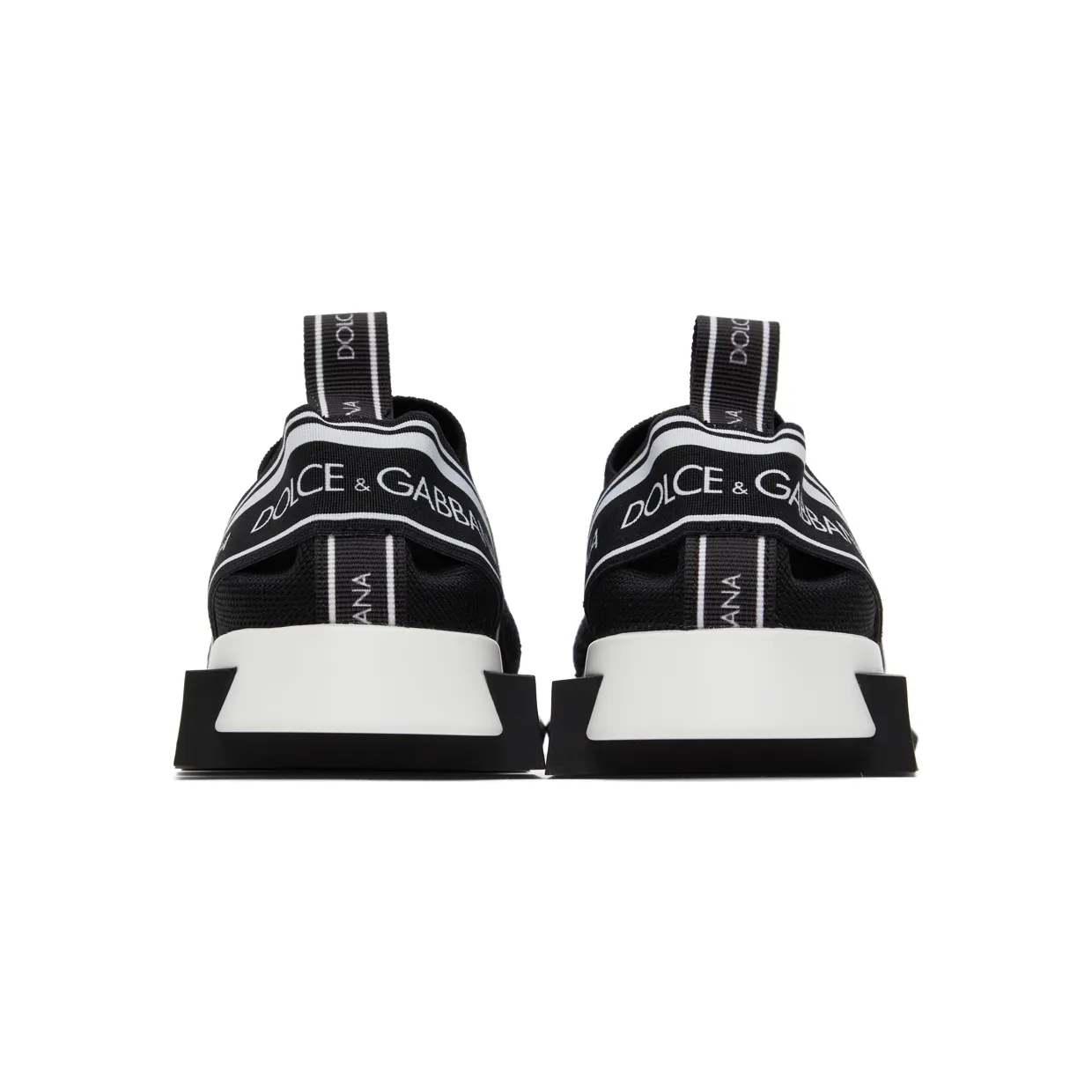 Dolce & Gabbana Black & White Sorrento Sneakers (CK1595 AH677) (2)