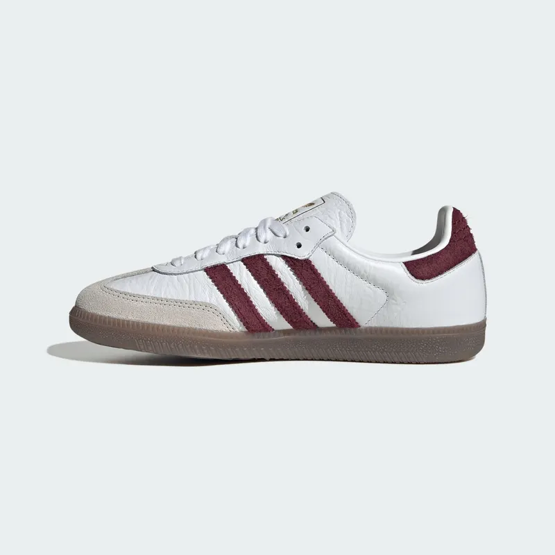 Adidas SAMBA OG Shoes Cloud White / Maroon / Gum (LA0973)