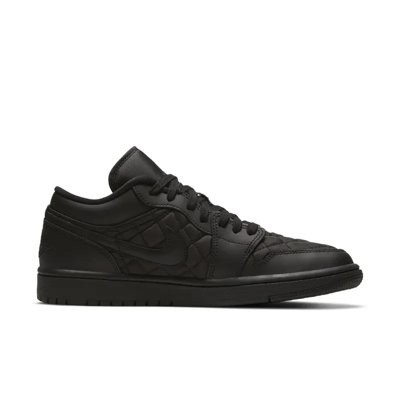 Jordan 1 Low Triple Black Quilted (DB6480-001)