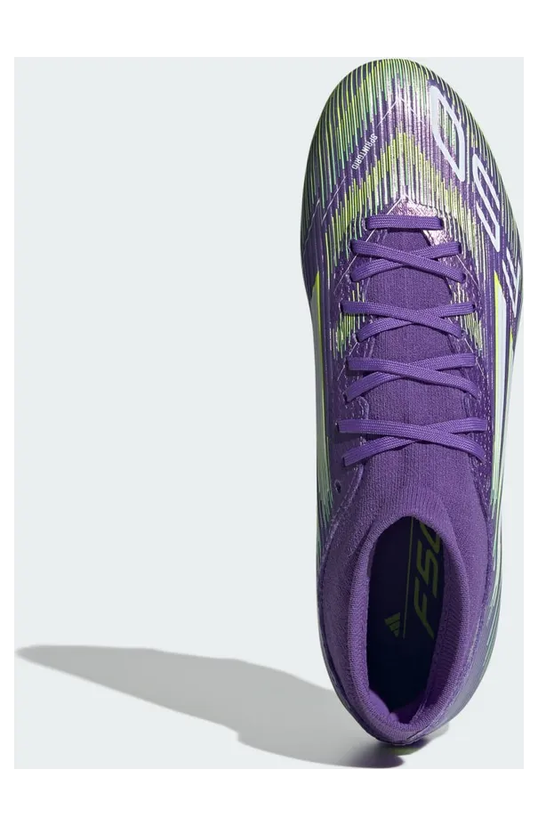 adidas F50 League Mid-Cut FG/MG Purple Rush Cloud White Lucid Lemon (JI0886)