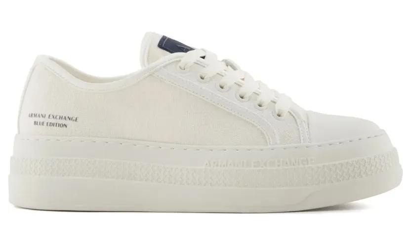 Armani Exchange Canvas with plateauzool – White (XW001196AF14599)