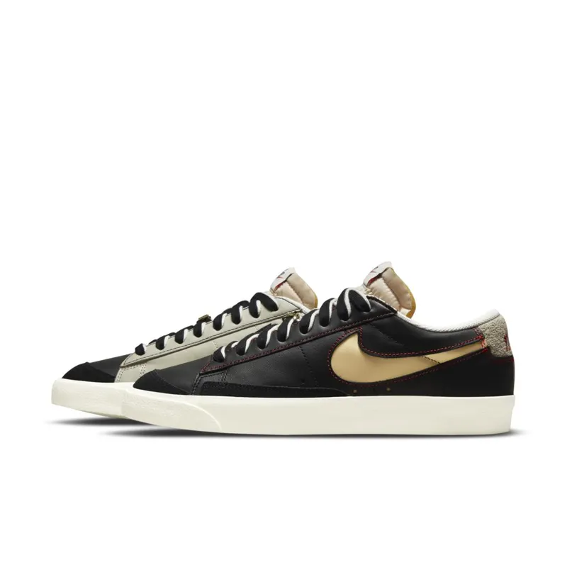 Nike Blazer Low 77 Black Natural Removable Swoosh (DH4370-001)