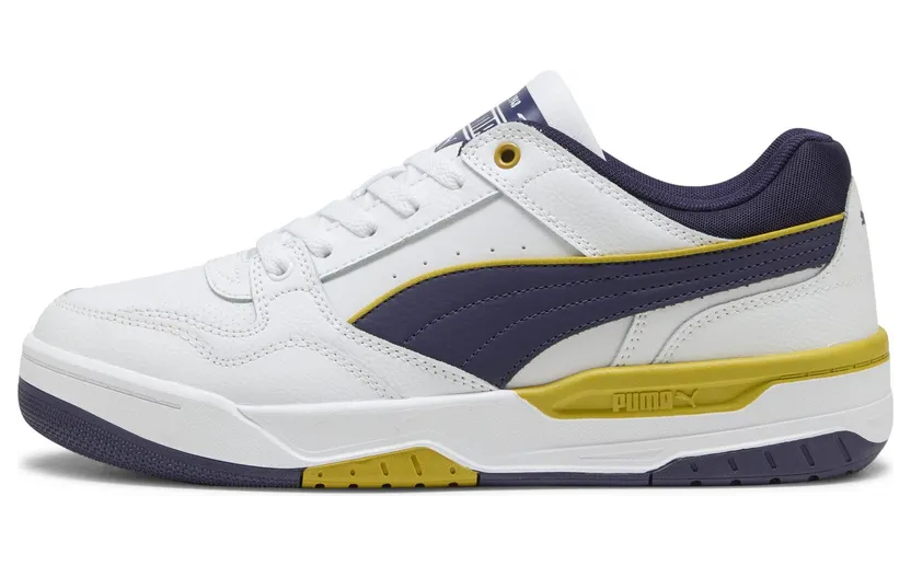 Puma Rebound Retro “Puma White / Deep Plum / Dazzling Yellow” (400197_17)