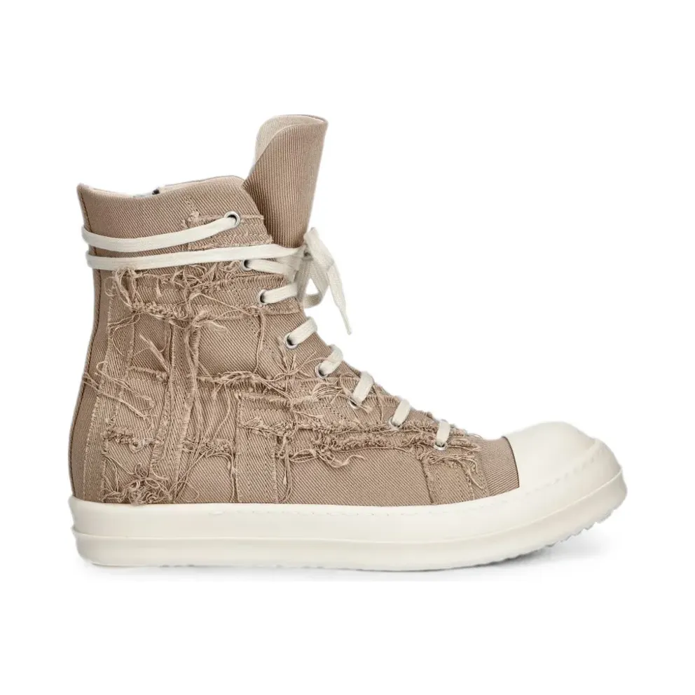 Rick Owens DRKSHDW High-Top- im Used-Look – Grey (DU01F4800SLASH)