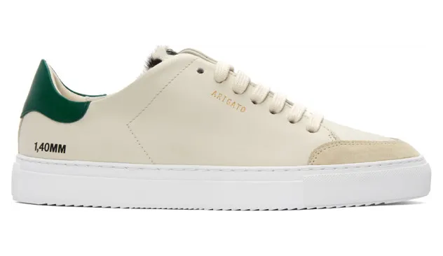 Axel Arigato Beige and Green Animal Triple Clean 90 Sneakers (28646)