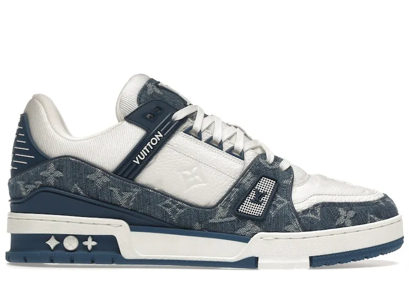 Louis Vuitton LV Trainer Monogram Denim White Blue (1A9JGZ)
