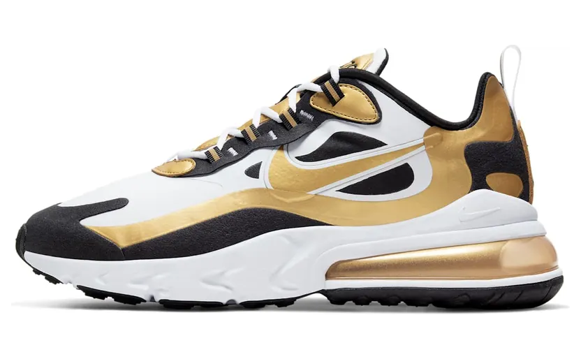 Nike Air Max 270 React ‘Metallic Gold’ White/Black/Metallic Gold (CW7298-100)