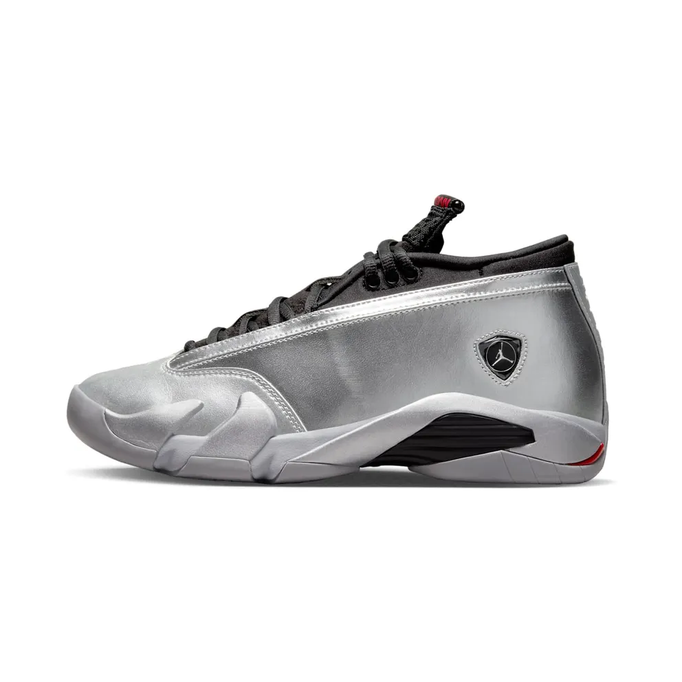 Air Jordan 14 Retro Low Metallic Silver/Wolf Grey/Schwarz/Fire Red (DH4121-060)