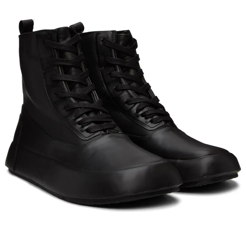 AMBUSH Black Leather Sneakers (BMIE002S22MAT001) (4)