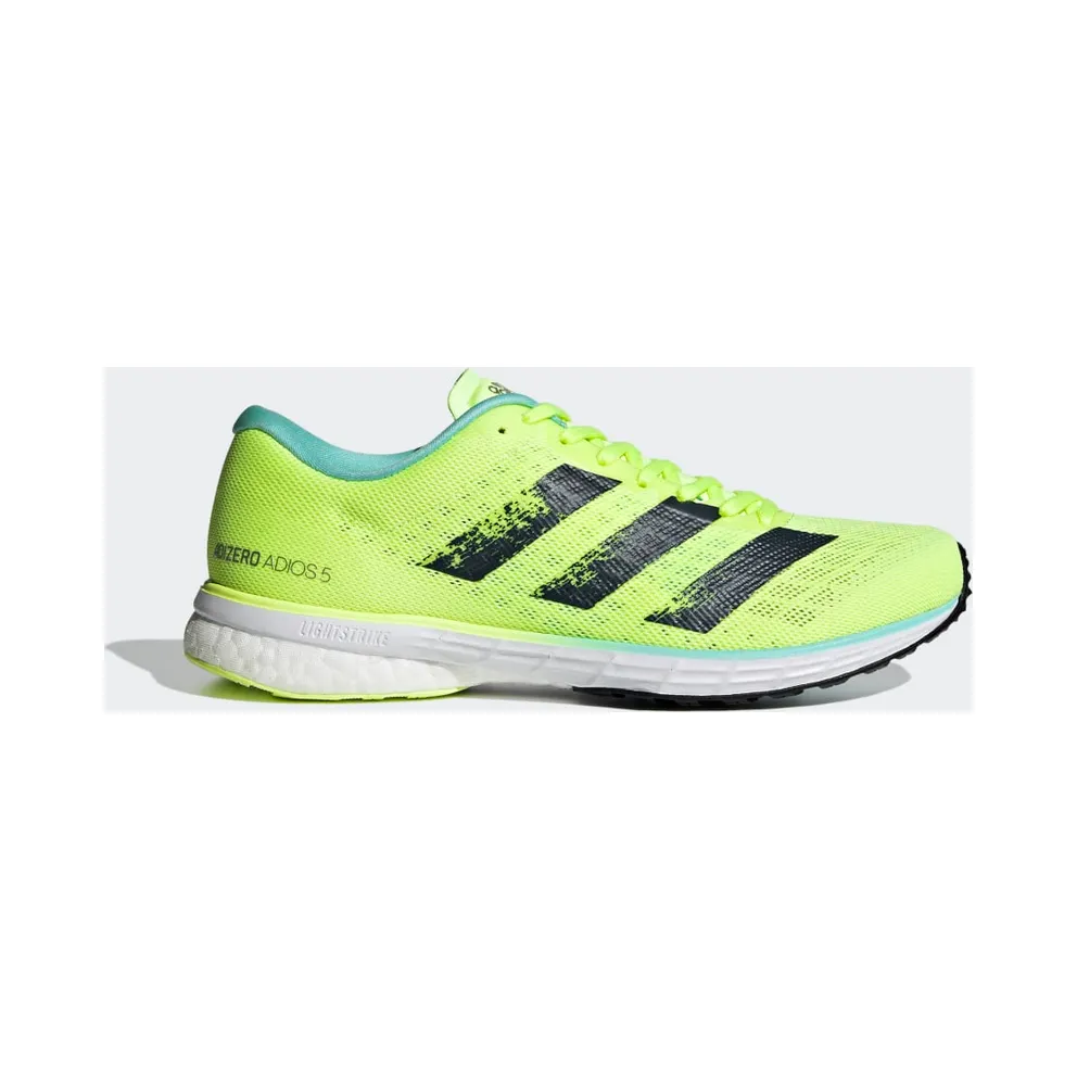 adidas Adizero Adios 5 Laufschuh Hi-Res Yellow / Crew Navy / Clear Aqua (H68736)