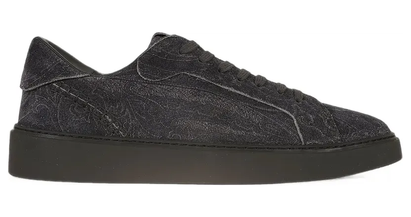 Etro Suède low-top met Pegaso-reliëf “Brown” (MS4J0015AP112)