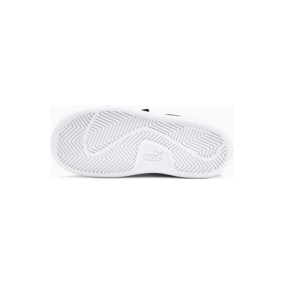 Puma Smash v2 Suede Tennis Shoes White/Black (365178-01)