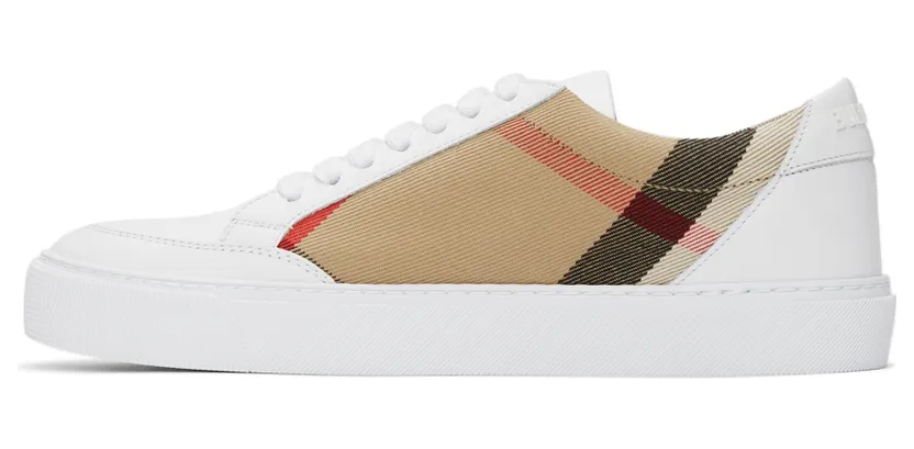 Burberry House Check Sneakers Archive Beige White (W) (8024326) (3)