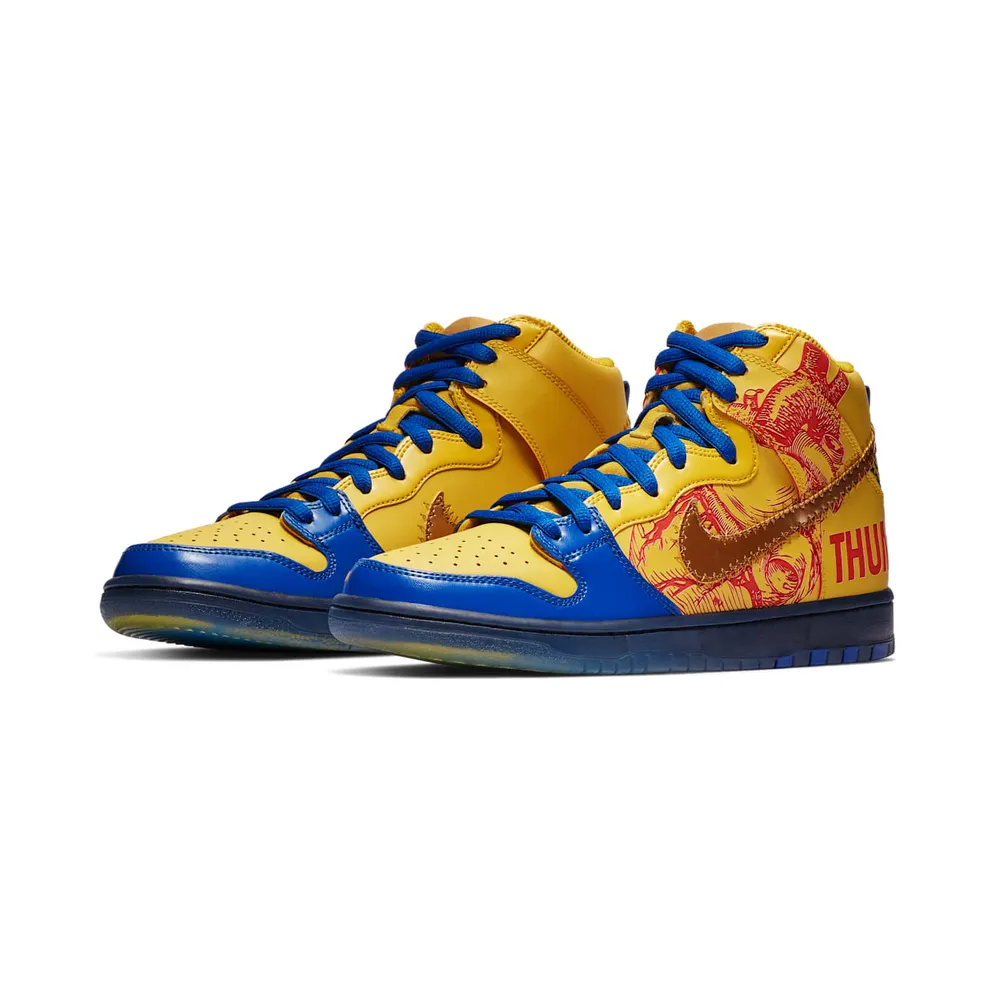 Nike SB Dunk High Finnigan Mooney 15th Anniversary Doernbecher (2019) Vivid Sulfur/Game Royal (579603-740)