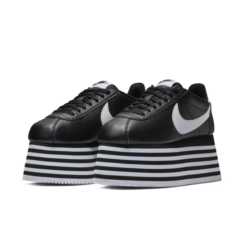 Nike  Cortez Platform Comme des Garcons Black White (W) Black/White (BV0070-001)