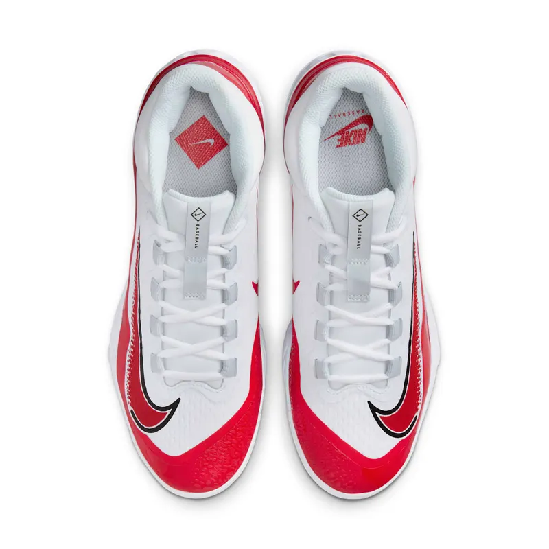 Nike Alpha Huarache Elite 4 Low MCS White Pure Platinum University Red (FD6255-102)