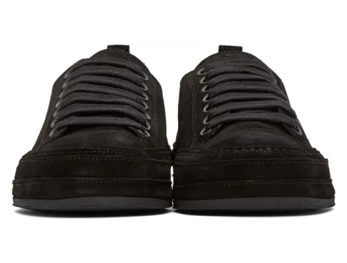 Ann Demeulemeester Black Distressed Suede Sneakers (2014-4218-362-099) (2)