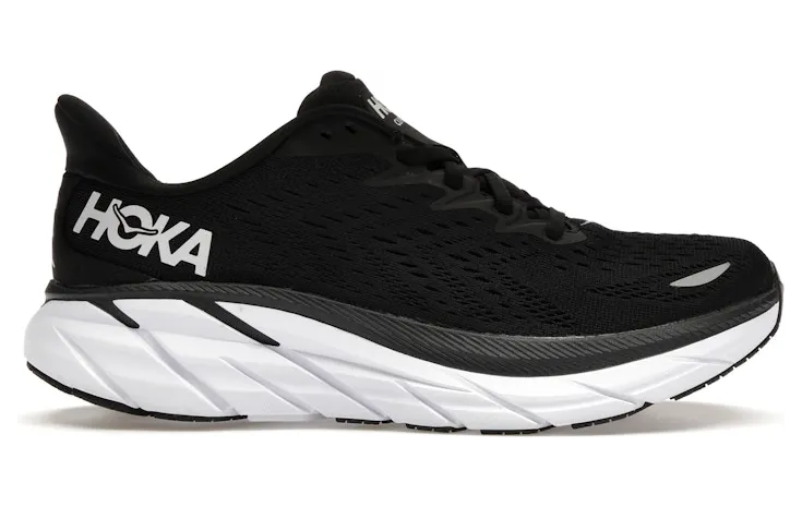 Hoka One One Clifton 8 Black White (W) (1119394-BWHT)