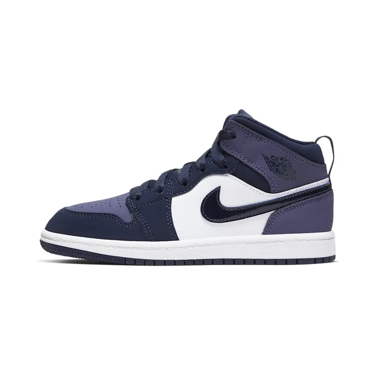 Jordan 1 Mid “Obsidian / Sanded Purple / White” (640734-445)