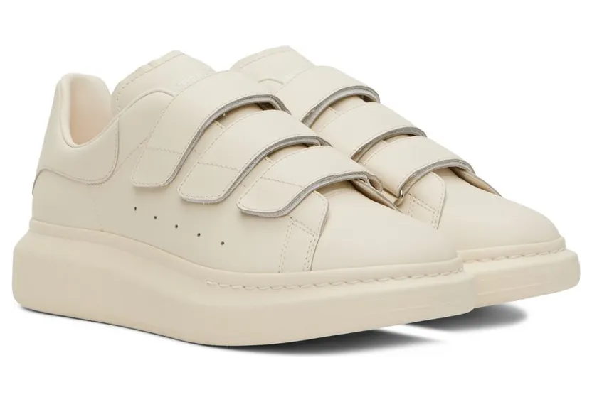 Alexander McQueen White Oversized Triple Strap 7704 VANILLA/VANILLA (727398WHTQ4) (4)