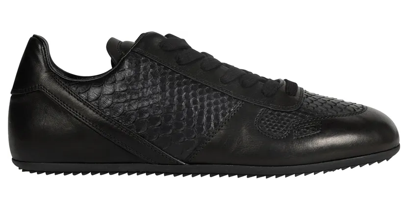 Rick Owens Minimal Sneaks Black Python Leather (RR01F2889-LBHPYX-999)