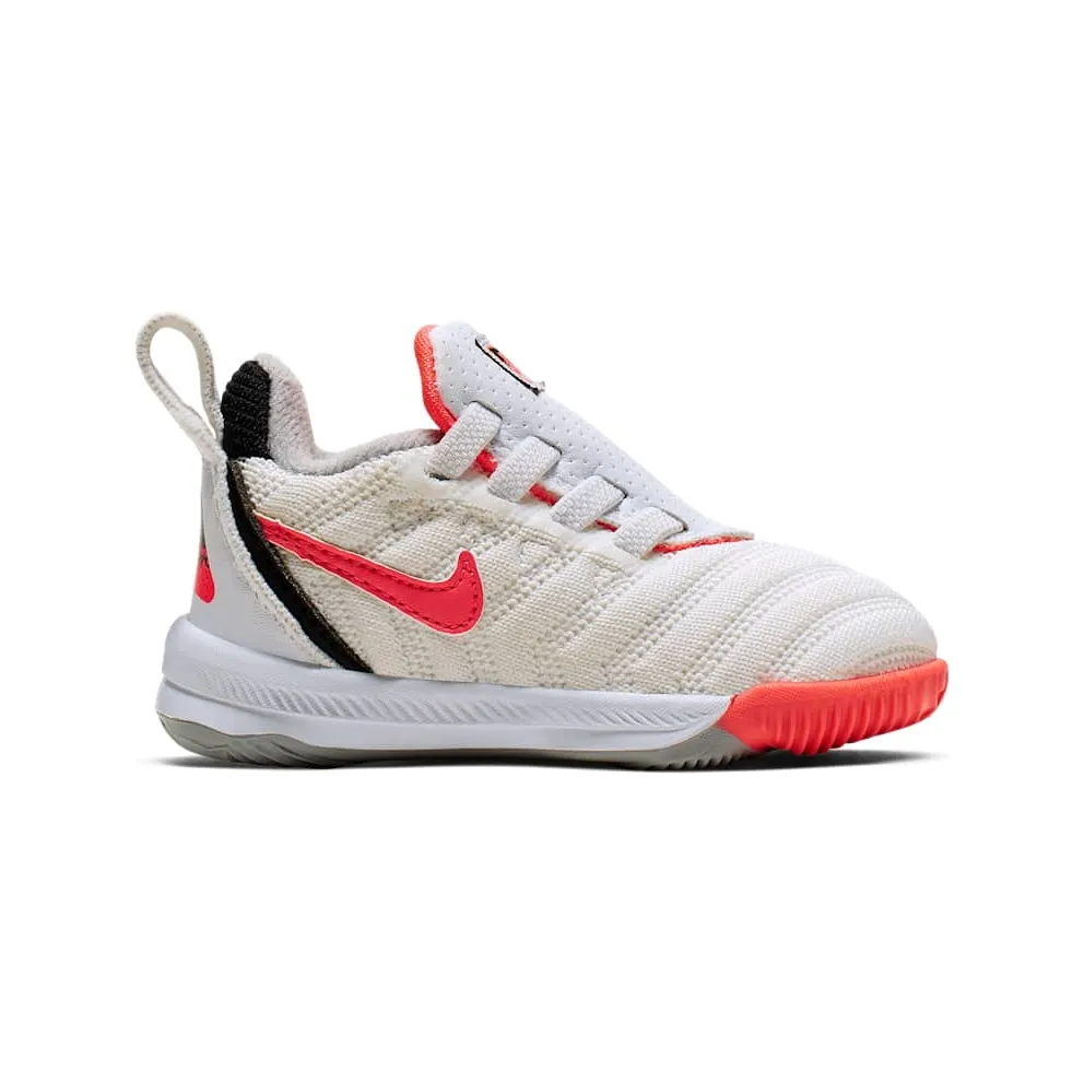 Nike LeBron 16 Whte Hot Lava (TD) White/Hot Lava-Flat Silver (CK3950-100)