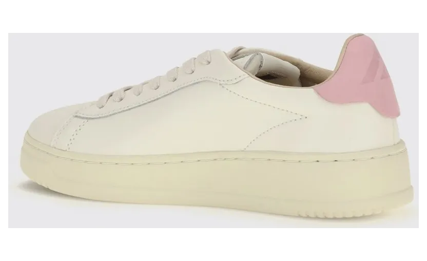 Autry Dallas Low Bicolour Calfskin Leather Trainers with Padded Low-Top Ankle Pink (ADLWMR24)