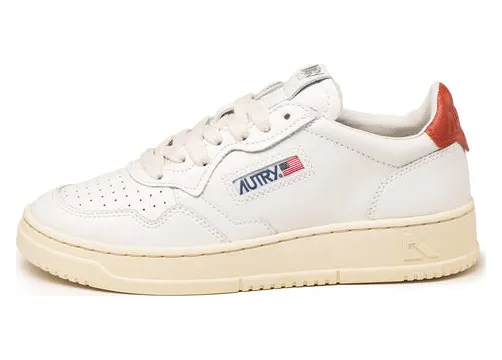 Autry Medalist Low Leather / Leather White / Rust (AULWLL48)