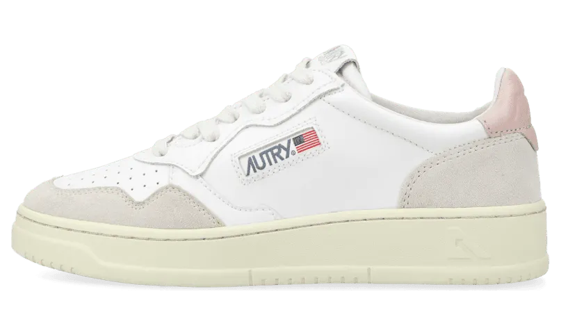Autry Medalist Low Leather / Suede White / Pink (AULWLS37)