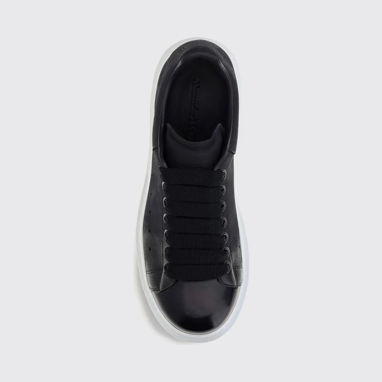 Mcqueen Oversize Low-Top Calfskin Trainers with Chunky Sole Blue (553680WIAKR4008) (3)