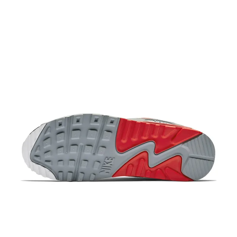 Nike Air Max 90 Black Bright Crimson Wolf Grey/Black-White-Bright Crimson (AJ1285-012)