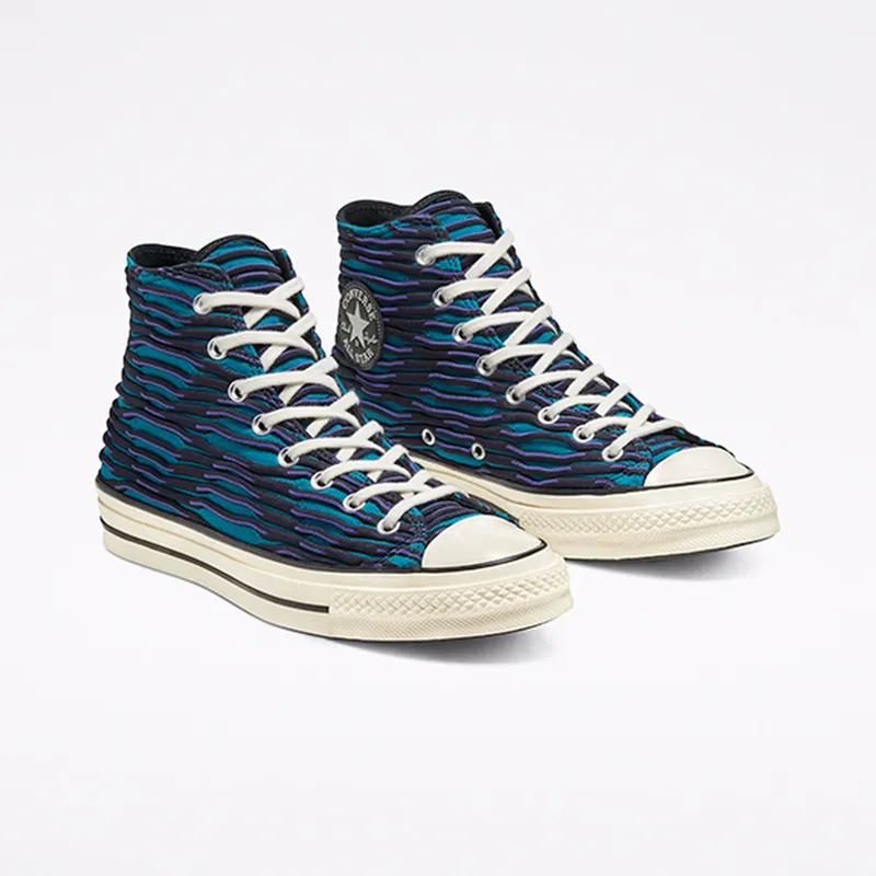 Converse Blue & Purple Wavy Knit Chuck 70 High (168757C)