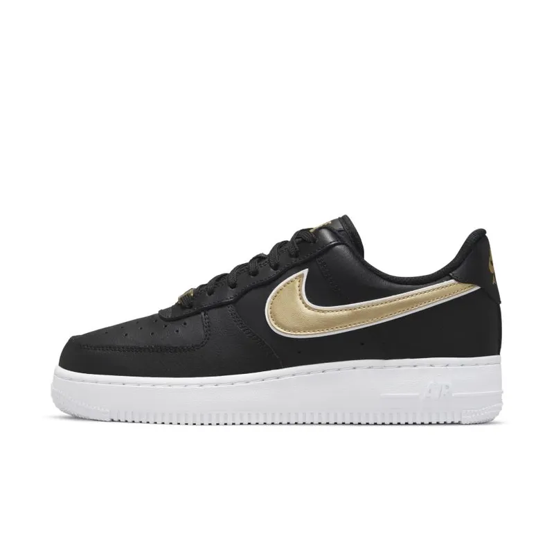 Nike Air Force 1 Low ’07 Essential Black Metallic Gold (W) (DD1523-001)