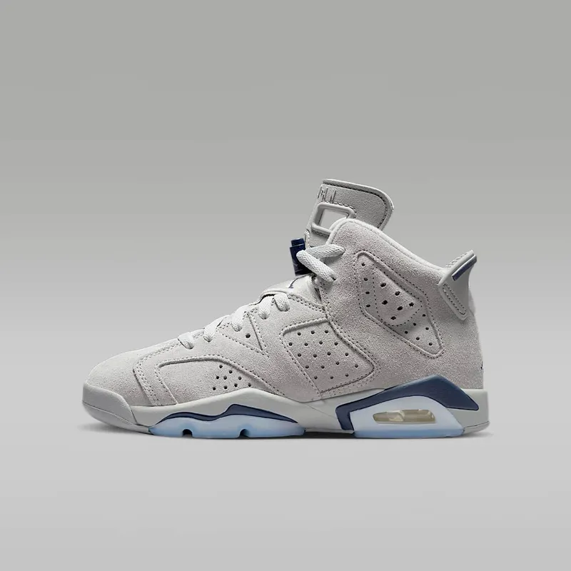 Air Jordan 6 Retro GS Georgetown “Magnet / College Navy” (384665-012)