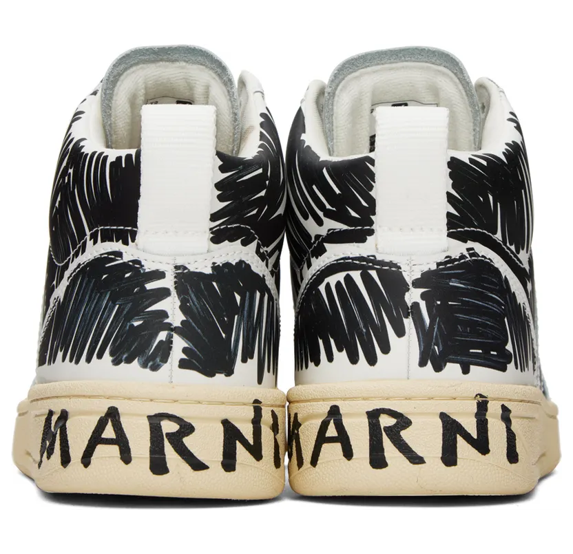 Marni Black Veja Edition V-10 Sneakers (VQMS-3067A V1520) (2)