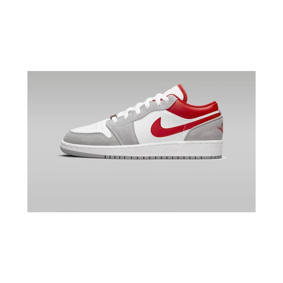 Air Jordan 1 Low SE Light Smoke Grey Gym Red (GS) (DM0589-016)