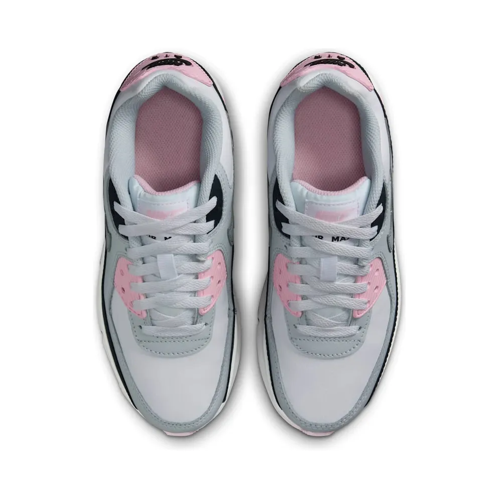 Nike Air Max 90 LTR White Pink Foam Armory Navy Wolf Grey (CD6864-134)