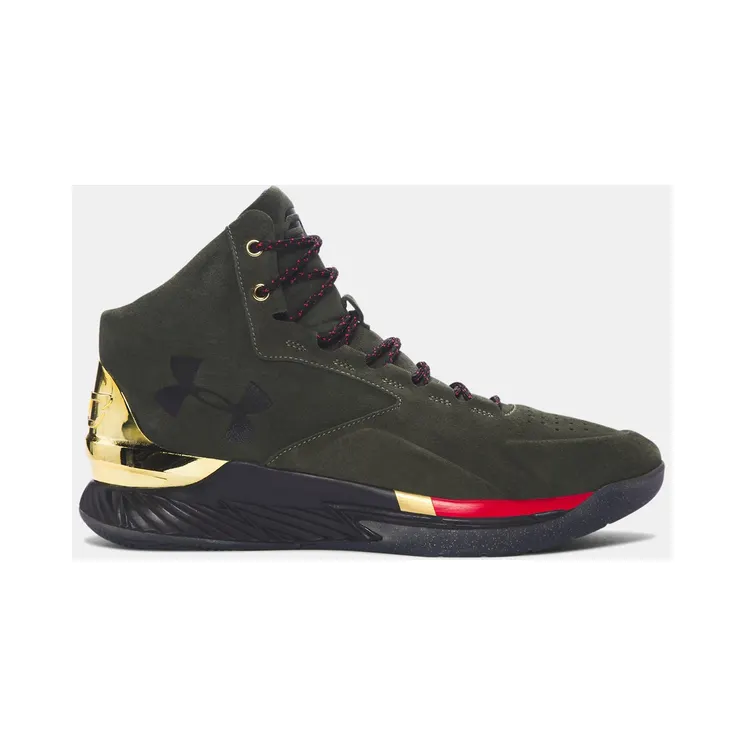 Under Armour Curry 1 Lux Mid Suede Downtown Green
