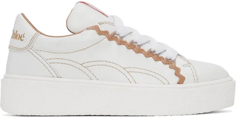 See by Chloé Off-White & Tan Leather Sevy (SB36001A 13001)